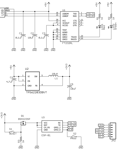 ESP8266 Programmer Schematic
