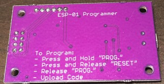 ESP-01 Programmer Back